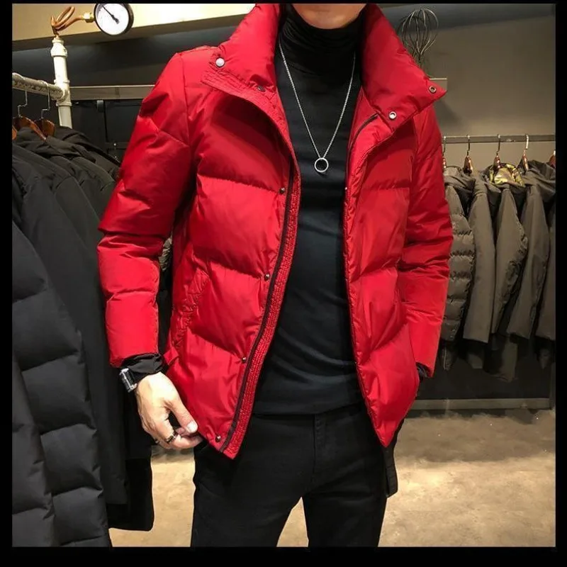 

2023 New Men Cotton Coat Winter Jacket Short Self-cultivation Parkas Thicken Warm Leisure Outwear Hooded Fashion Overcoat