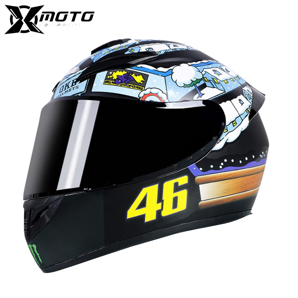 

Motorcycle Helmet Casco Moto Full Face Helmet Double Lens Capacete De Moto DOT Certification 6 Colors Visors Moto Helmet