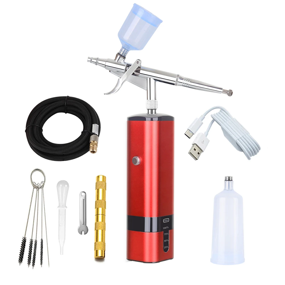 Portable Mini Airbrush Compressor Rechargeable Spray Pen Cheap Air Brush High Psi Trigger Commercial Nail Art Tanning Master
Portable Mini Airbrush Compressor Rechargeable Spray Pen Cheap Air Brush High Psi Trigger Commercial Nail Art Tanning Master