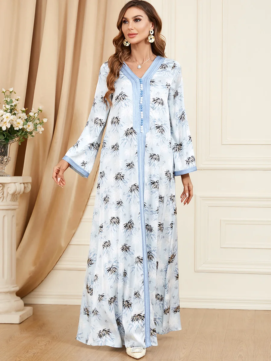 Ramadan Eid Mubarak Caftan Dress Women Abaya Dubai Arabic Turkey Islam Middle East Print Split Dress Kaftans Robe Djellaba Femme
Ramadan Eid Mubarak Caftan Dress Women Abaya Dubai Arabic Turkey Islam Middle East Print Split Dress Kaftans Robe Djellaba Femme