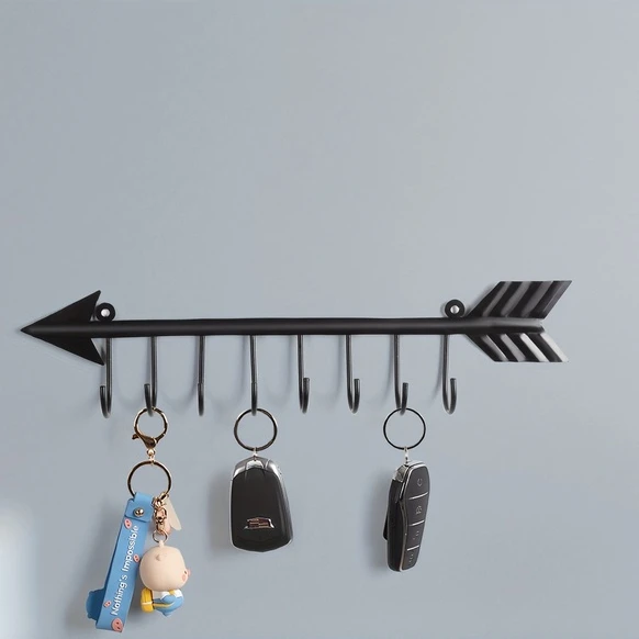 

Wall Mounted Arrow Shaped Key Holder, Decorative Key Holder, Household Organizer Key Hanger Rack Towel Rack，Coat rack
