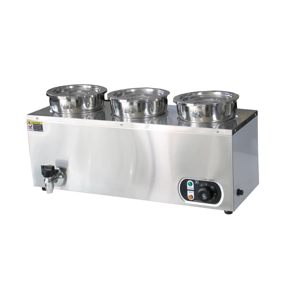 

3-Pan Commercial Food Warmer Professional 21L Stainless Steel Buffet Bain Marie for Catering and Restaurants