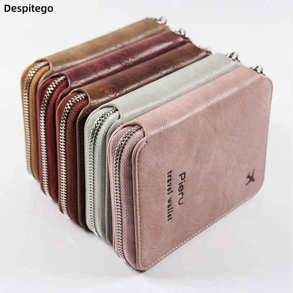 

Zipper Passport Bag Multi-functional RFID Anti-theft Brush Outbound Travel Storage Bag Simple Passport Holder