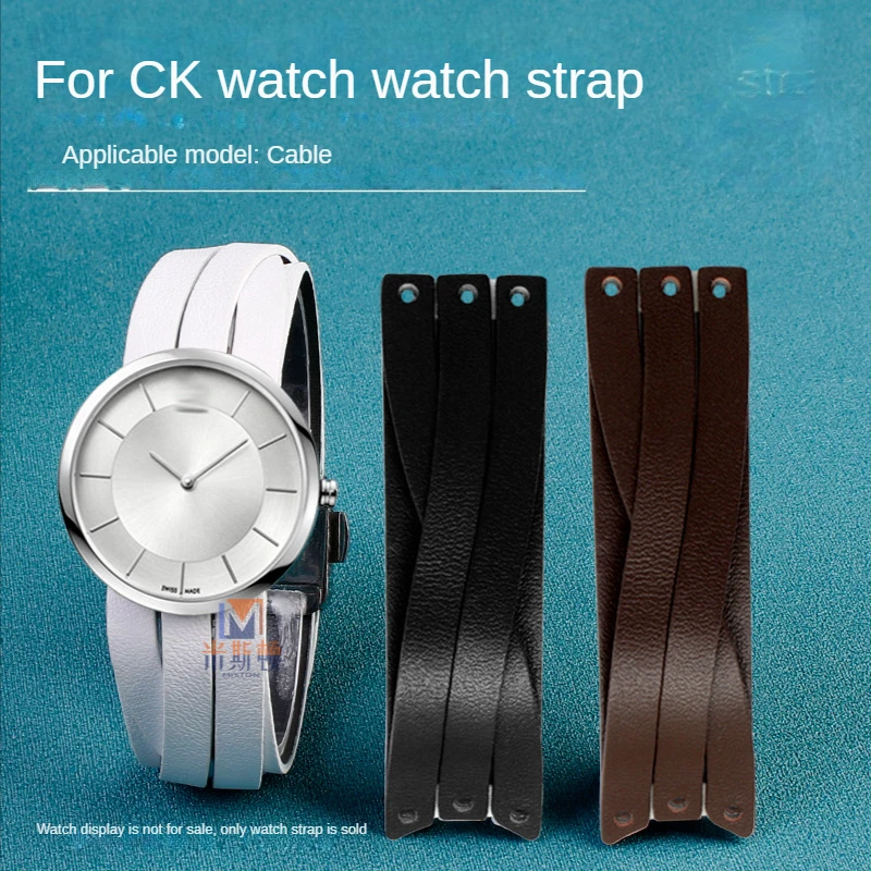 

Genuine Leather Watch Strap for CK Women 'S Genuine Leather K2r2s1 K2r2s6 K2r2m1 Platinum Cowhide Watch Band 20