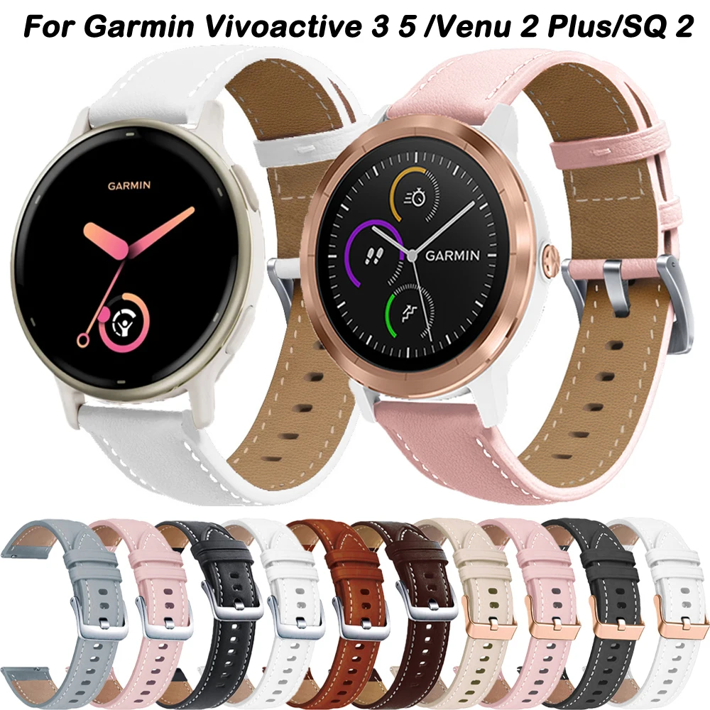 20mm Wristband Strap For Garmin Vivoactive 3 5/Venu 2 Plus/SQ 2/Vivomove HR Leather Belt Forerunner 645 245 Bracelet Correa 
20mm Wristband Strap For Garmin Vivoactive 3 5/Venu 2 Plus/SQ 2/Vivomove HR Leather Belt Forerunner 645 245 Bracelet Correa