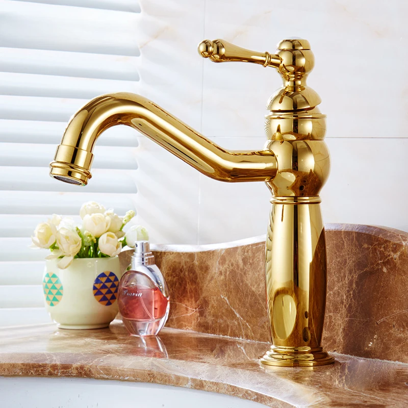 Antique titanium plated gold faucet all copper cold hot gold plated single handle single hole rotatable faucet washbasin faucet
Antique titanium plated gold faucet all copper cold hot gold plated single handle single hole rotatable faucet washbasin faucet