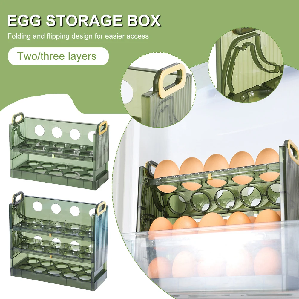 Egg Holder for Refrigerator 3 Tier Egg Storage Container Foldable Tray Large Capacity Egg Container Acrylic Egg Organizer
Egg Holder for Refrigerator 3 Tier Egg Storage Container Foldable Tray Large Capacity Egg Container Acrylic Egg Organizer