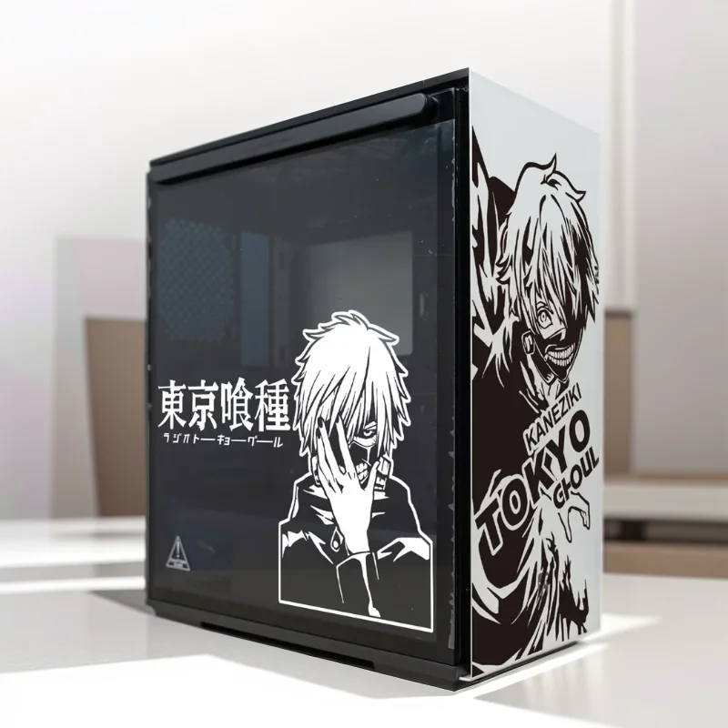 

Ghoul Anime Stickers for PC Case,Personality Cartoon Decor Graffiti Decals for Atx Gaming Computer Chassis Skin,Hollow Out