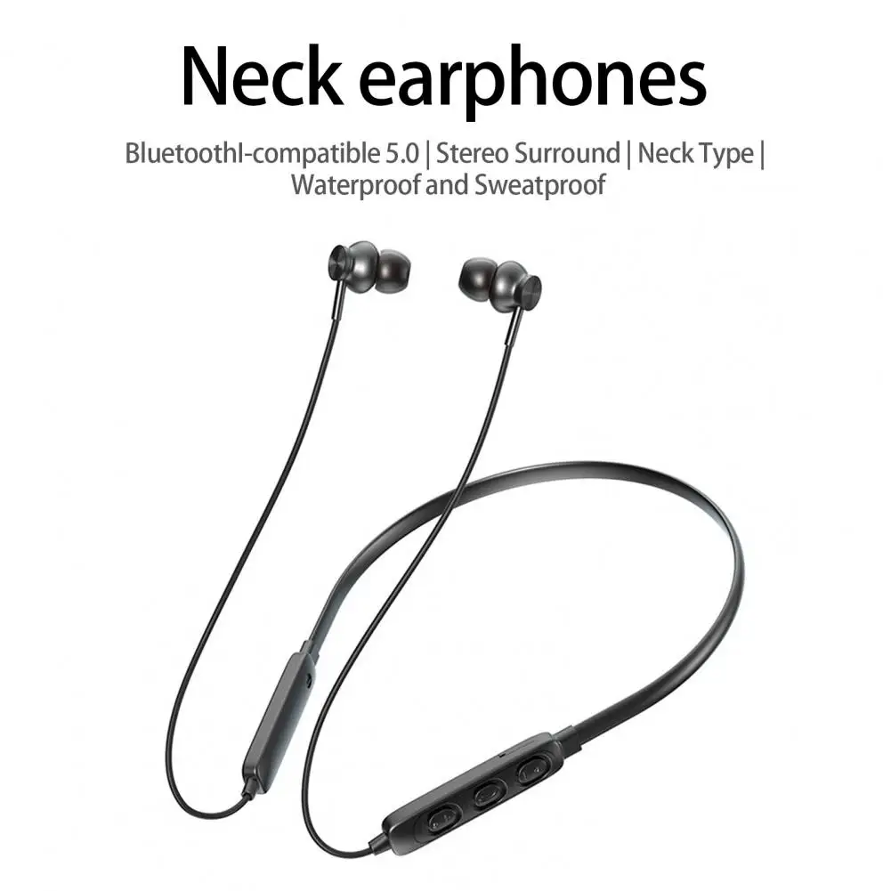 

Wireless Earbud Hanging Neck Stereo Surround Bluetooth-compatible 5.0 Subwoofer Wireless Headsets Daily Use