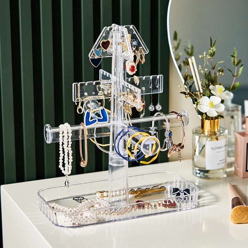 Rotating Jewelry Earring Storage Rack Bracklet Necklace Holder Shelf Jewelry Ring Organizer Tray Cosmetic Perfume Display Stand
Rotating Jewelry Earring Storage Rack Bracklet Necklace Holder Shelf Jewelry Ring Organizer Tray Cosmetic Perfume Display Stand
