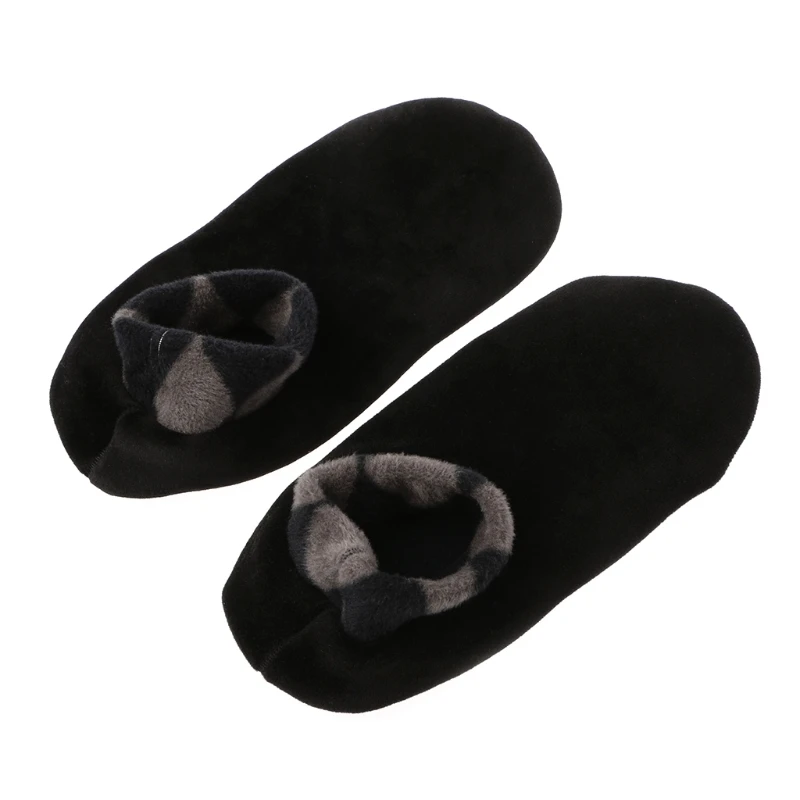 

Мужские утепленные зимние теплые носки-лодочки, нескользящие эластичные домашние носки-тапочки