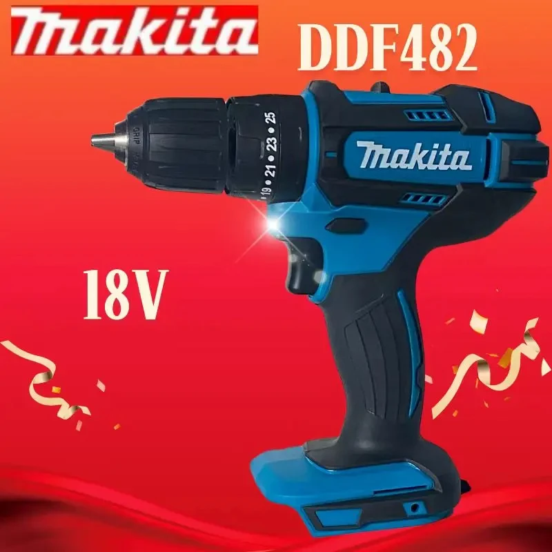 

Makita DDF482 18 в инструмент Электрическая аккумуляторная дрель отвертка Беспроводная Дрель электроинструменты гравер DIY дрели Recharg