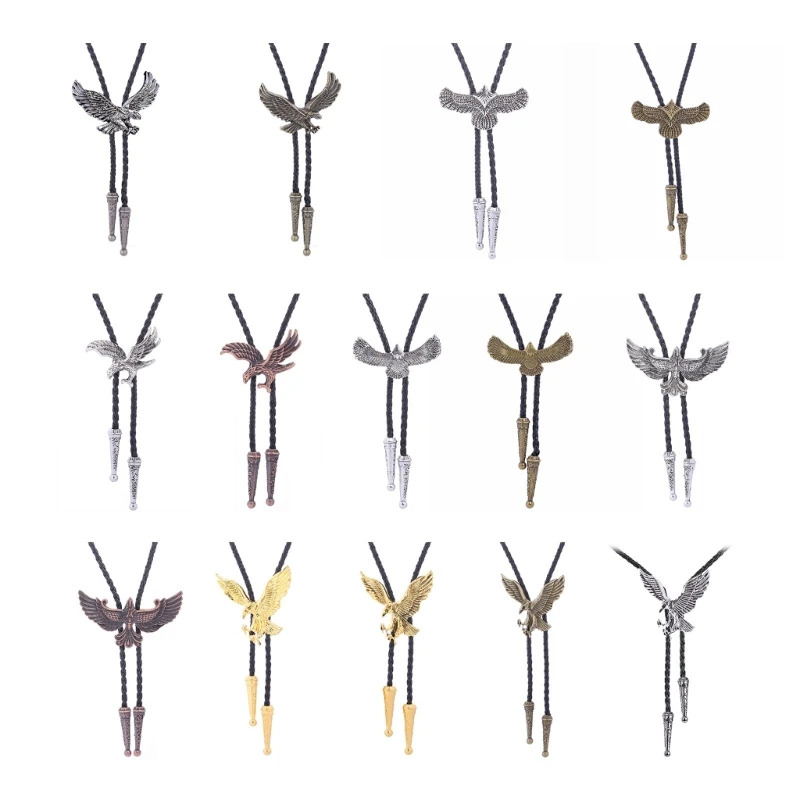 

Bolo Tie for Men Carnivals Western Necktie Relief Eagle Buckle Decors Bolo Tie Halloween Accessories Necktie Men Women