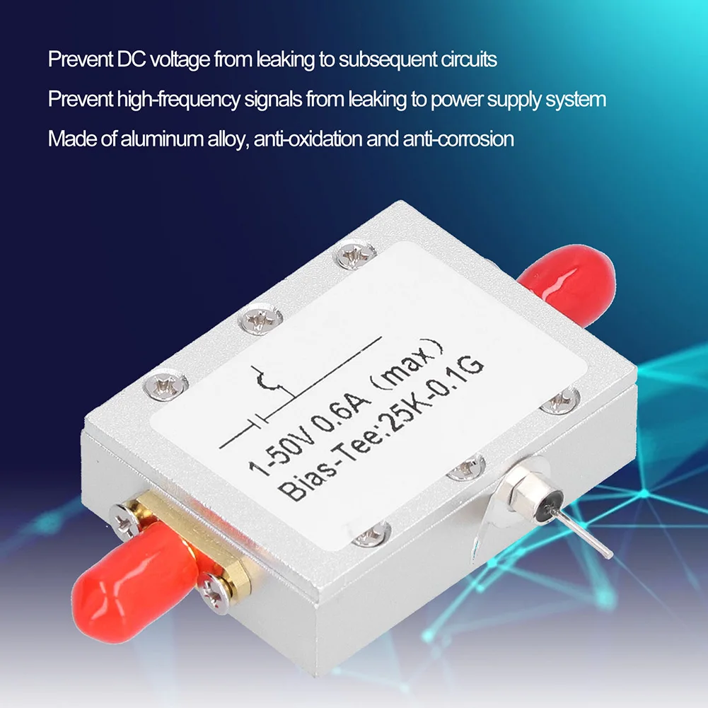 1pcs RF Isolation Capacitor Bias T-Block Electronics 25K‑100MHz DC 1‑50V Aluminum Alloy RF Isolation Capacitor DC 1-50V
1pcs RF Isolation Capacitor Bias T-Block Electronics 25K‑100MHz DC 1‑50V Aluminum Alloy RF Isolation Capacitor DC 1-50V