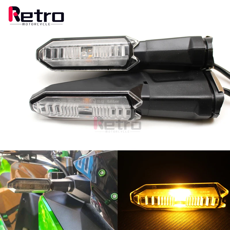 For KAWASAKI NINJA ZX-6R ZX-10R 2007-2021 ER-6N ER-6F 09-16 ZRX1200 Motorcycle LED Turn Signal Indicator Light Motos Accessories
For KAWASAKI NINJA ZX-6R ZX-10R 2007-2021 ER-6N ER-6F 09-16 ZRX1200 Motorcycle LED Turn Signal Indicator Light Motos Accessories