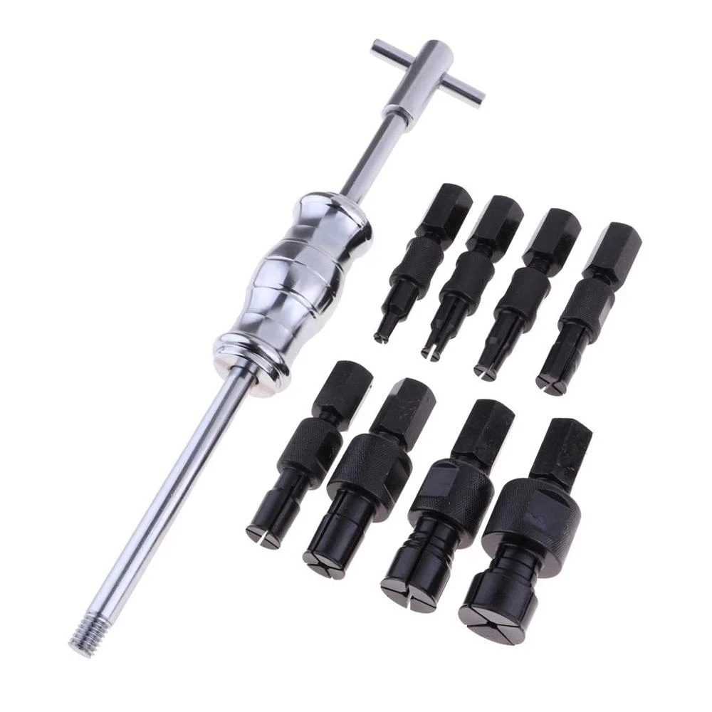 

9Pc Blind Hole Slide Hammer Pilot Bearing Puller Internal Extractor Removal Kit 8-32MM Car Disassembly Tool