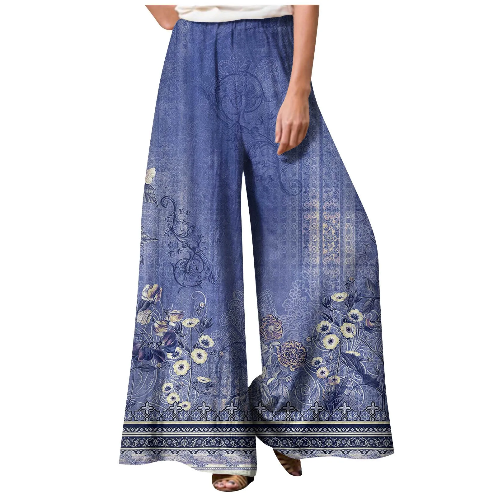 2024 New Pants For Women Ladies Summer Print Elastic Waist Loose Casual Wide Leg Pants Trousers Lady Elegant Baggy Trousers
2024 New Pants For Women Ladies Summer Print Elastic Waist Loose Casual Wide Leg Pants Trousers Lady Elegant Baggy Trousers