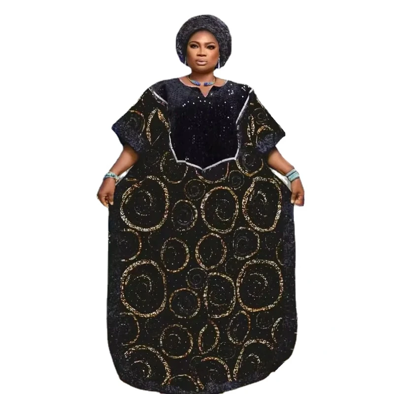 

Africa Clothing Gowns African Dresses for Women Sequin Muslim Fashion Boubou Dashiki Ankara Outfits Evening Dubai Kaftan Abaya