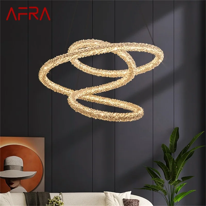 AFRA Modern Creative Pendant Lamp LED Fixtures Gold Decorative Crystal Chandelier Lights For Home Living Dining Room
AFRA Modern Creative Pendant Lamp LED Fixtures Gold Decorative Crystal Chandelier Lights For Home Living Dining Room