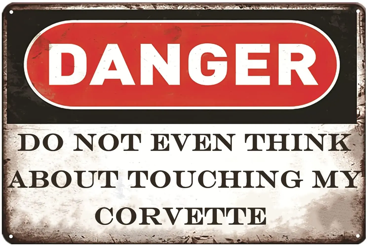 

CWEIDP Corvette Signs Garage Metal Sign Garage Signs for Men Vintage Wall Decor Do Not Touch My Corvette