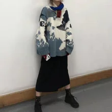 Stitching Loose Simple Autumn and Winter New Color Matching Gentle Long-sleeved Lazy Style Hit Color Sweater Sweater
Stitching Loose Simple Autumn and Winter New Color Matching Gentle Long-sleeved Lazy Style Hit Color Sweater Sweater