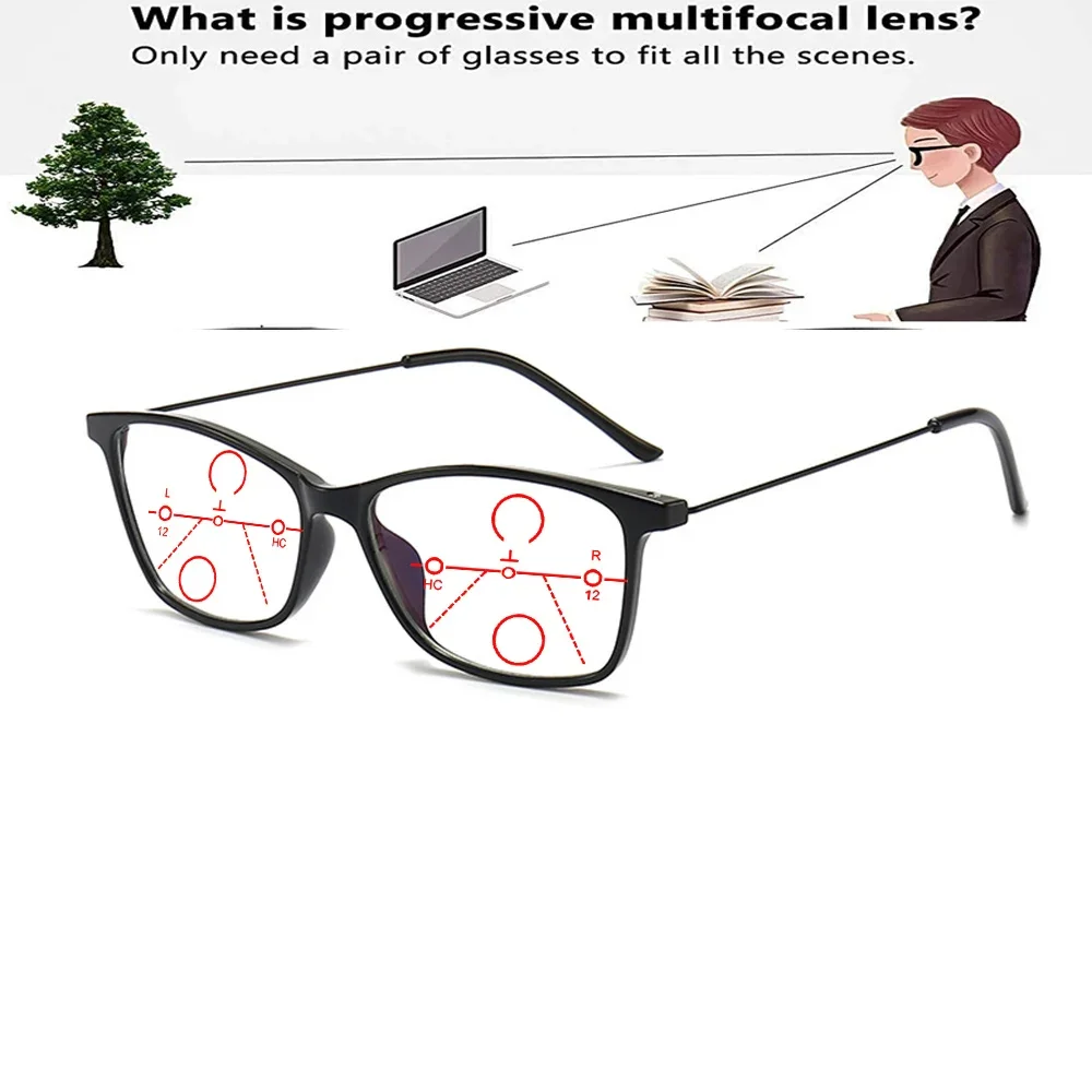 Retro Delicate Hinges Rectangle Frame Ultra-light Comfortable Progressive Multifocal Reading Glasses +0.75 To +4 Retro
Retro Delicate Hinges Rectangle Frame Ultra-light Comfortable Progressive Multifocal Reading Glasses +0.75 To +4 Retro