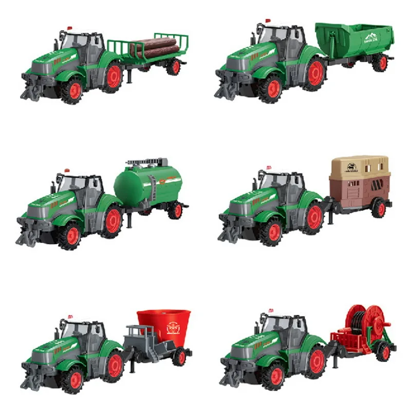 

Kids Farm Tractor Inertia Car Model Simulation Transport Trailer Engineering Vehicle Toys For Boys Girls Birthday Gifts