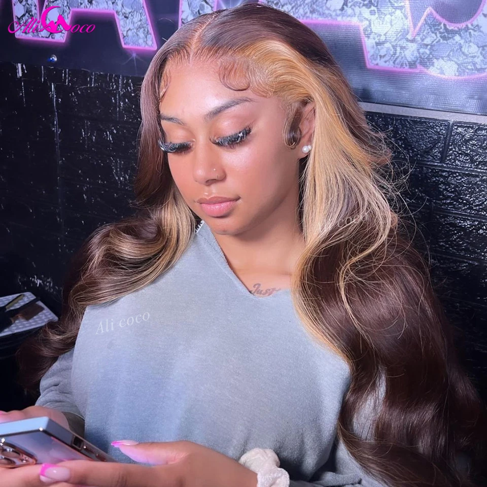 Brown Highlight Wig Human Hair Honey Blonde 13X4 Body Wave Lace Front Human Hair Wigs For Women Brazilian 5X5 Lace Closure Wig
Brown Highlight Wig Human Hair Honey Blonde 13X4 Body Wave Lace Front Human Hair Wigs For Women Brazilian 5X5 Lace Closure Wig