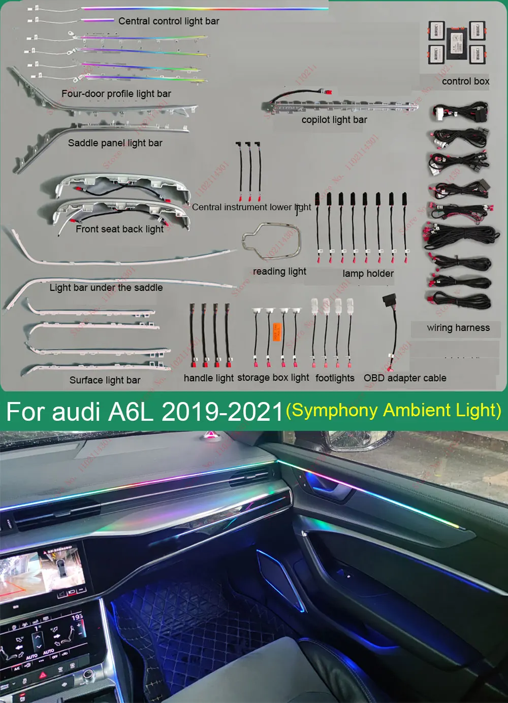 Внешнее пространство для Audi A6 A6L C8 2019-2023, внутреннее пространство, внешнее пространство, оригинальная Улучшенная симфоническая атмосфера интерьера, технические характеристики, 30 цветов
Внешнее пространство для Audi A6 A6L C8 2019-2023, внутреннее пространство, внешнее пространство, оригинальная Улучшенная симфоническая атмосфера интерьера, технические характеристики, 30 цветов