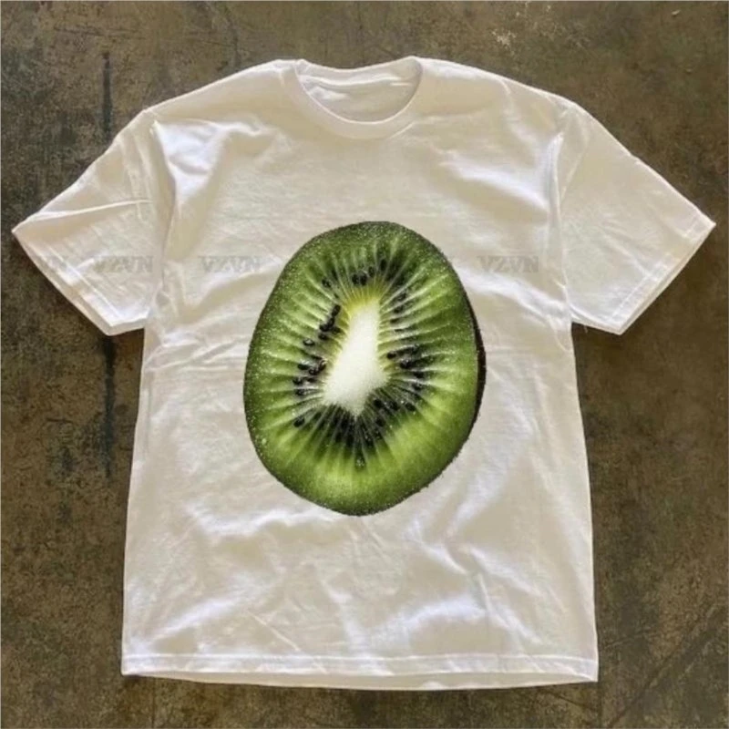 

Gothic Crop Top Vintage Streetwear Punk fruitr Print Casual Women's Grunge T-Shirt Y2k Clothes Stitch Slim Emo girl Baby Tee 90s