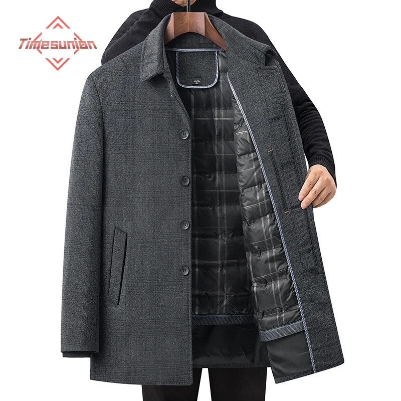 Top Grade Plaid Wool Coat For Men Removable Down Jacket Liner Woolen Coat Thick Warm Business Casual Jackets For Men
Top Grade Plaid Wool Coat For Men Removable Down Jacket Liner Woolen Coat Thick Warm Business Casual Jackets For Men