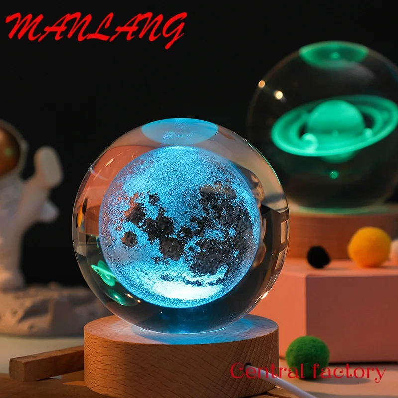 Custom Ball LED Night Light USB Charing 3D Crystal Moon Planet Souvenir Projectors Bedroom Decor Night LED Lamp Gifts for Kids
Custom Ball LED Night Light USB Charing 3D Crystal Moon Planet Souvenir Projectors Bedroom Decor Night LED Lamp Gifts for Kids