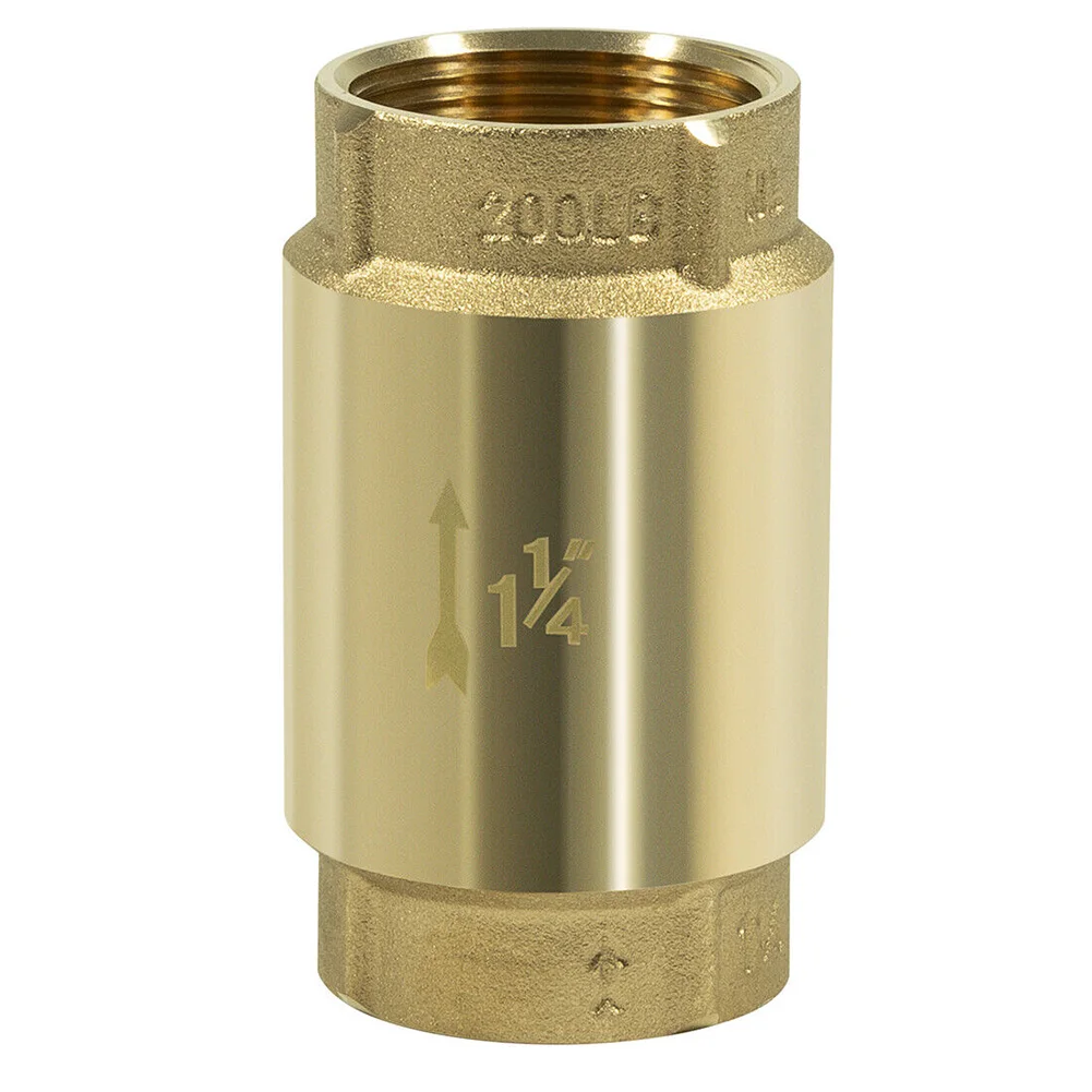 1-1/4" Check Valve 1-1/4" NPT Brass Check Valve Female Pipe For All Pumps For Water Systems Spring Check Valves
1-1/4" Check Valve 1-1/4" NPT Brass Check Valve Female Pipe For All Pumps For Water Systems Spring Check Valves