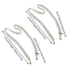 White Sweet Imitate Pearl Bag Strap Belt Handles Chain Women Handbag Shoulder Bag Strap Replacement Long Bag Accessories
White Sweet Imitate Pearl Bag Strap Belt Handles Chain Women Handbag Shoulder Bag Strap Replacement Long Bag Accessories