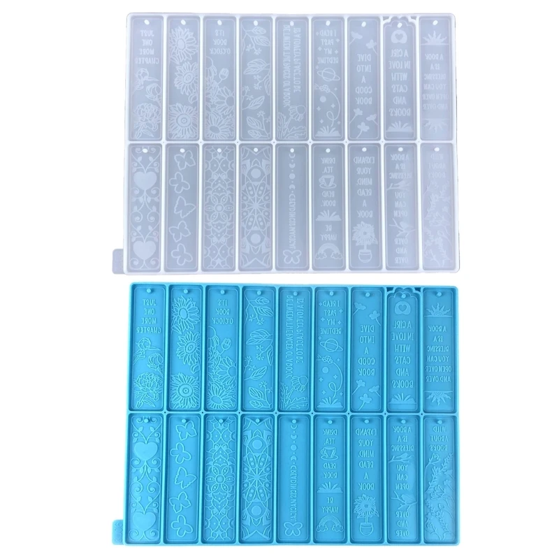 

Full Page Bookmarks Molds Rectangular Flower Silicone Molds for Making Epoxy Resin Jewelry DIY Bookmarks Craft Pendant