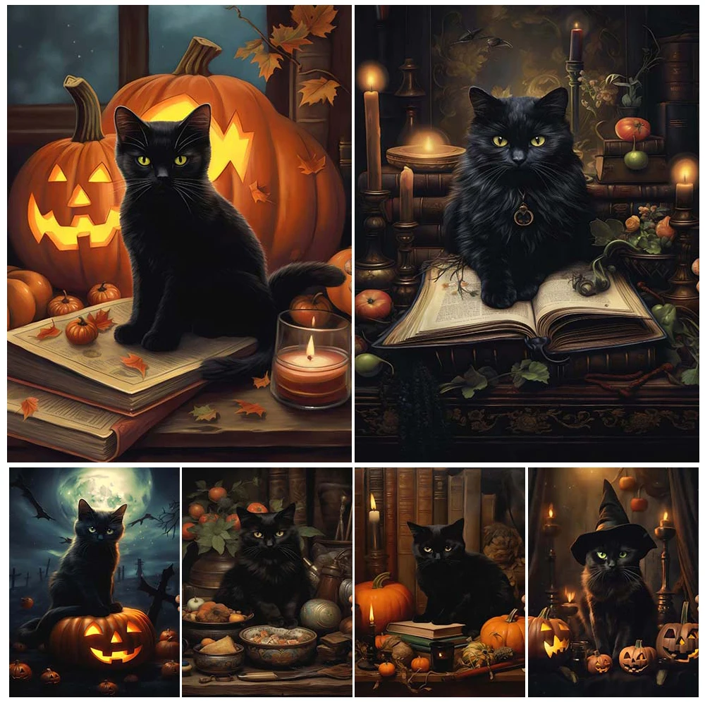 Black Cat With Pumpkin Vintage Wall Art Poster Gothic Victorian Halloween Art Poster And Print Witch Home Decoration Unframed
Black Cat With Pumpkin Vintage Wall Art Poster Gothic Victorian Halloween Art Poster And Print Witch Home Decoration Unframed