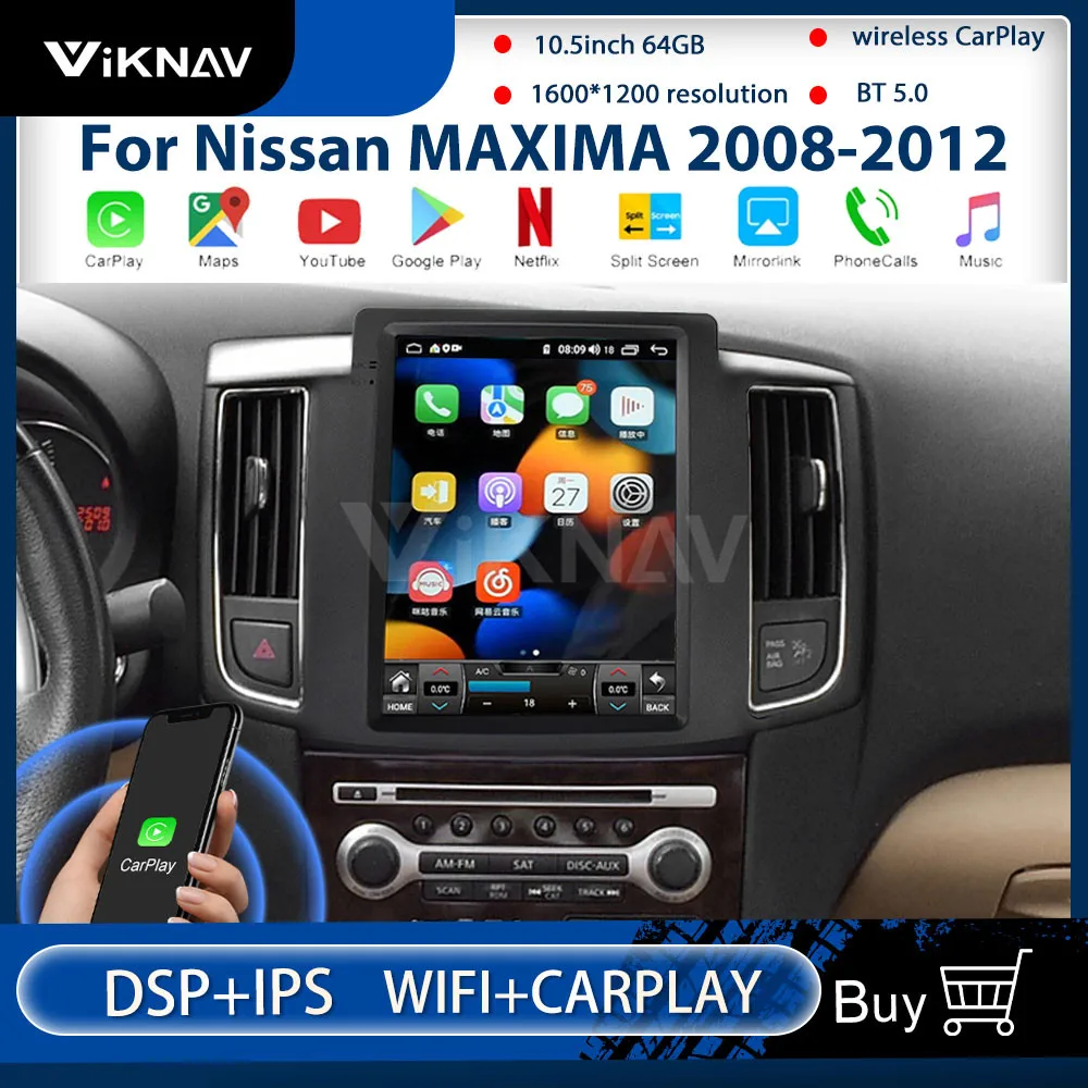 Автомагнитола для Nissan MAXIMA 10,4-2009, 2012 дюйма, Android, мультимедийный стерео-проигрыватель, магнитофон, головное устройство с GPS-навигацией
Автомагнитола для Nissan MAXIMA 10,4-2009, 2012 дюйма, Android, мультимедийный стерео-проигрыватель, магнитофон, головное устройство с GPS-навигацией