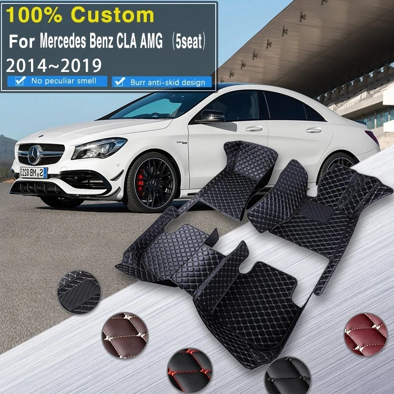 

Car Floor Mats For Mercedes Benz CLA AMG C117 2014~2019 Auto Anti-dirt Pad Accesorios Para Auto Carpets Car Accessories Interior
