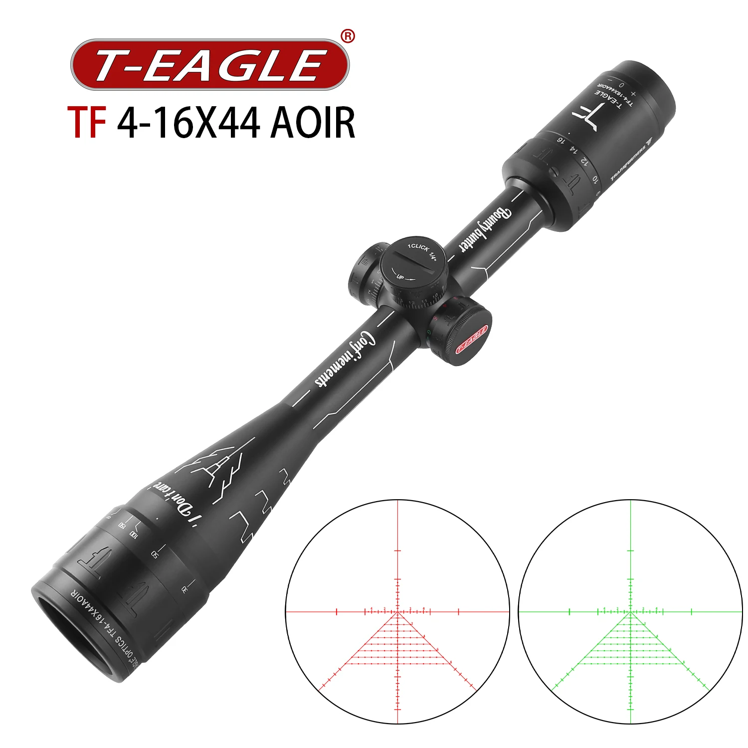 

T-Eagle Optics TF4-16x44AOIR Riflescope Airgun Tactical Rifle Scope Hunting Spotting Optical Collimator PCP Gun Sight Customize