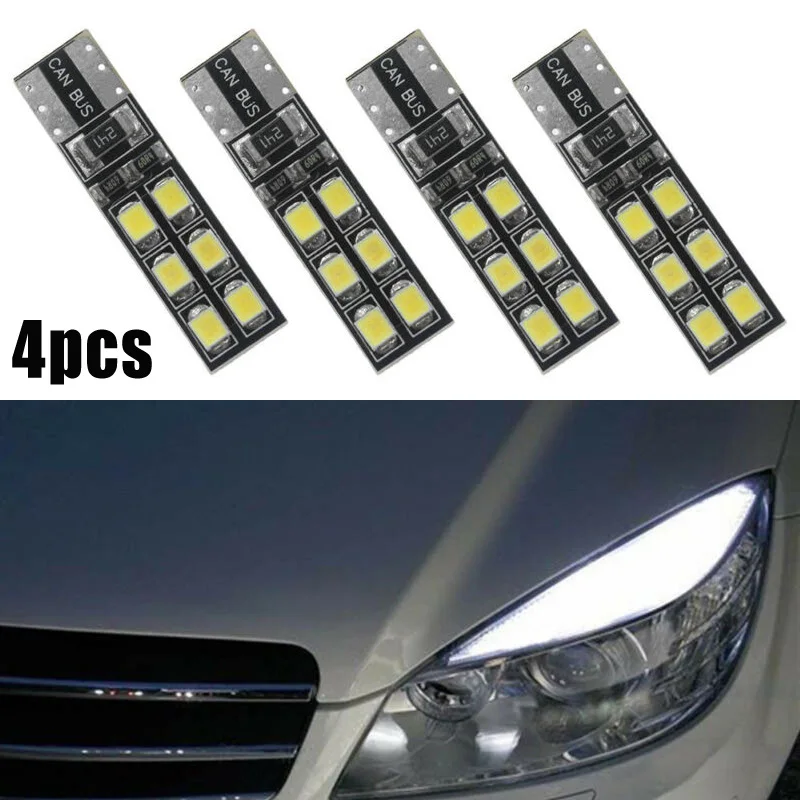 

4Pcs Error Free Eyebrow Eyelid Light Bulb T10/158/164/168/2825 12SMD-2835 LED Lights For Mercedes For Benz W204 C300 C350