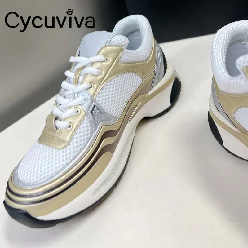 Thick Sole Woman Sneaker Patchwork Real Leather Breathable Platform Flat Shoe Designer Lace Up Runway Woman Shoe 2023
Thick Sole Woman Sneaker Patchwork Real Leather Breathable Platform Flat Shoe Designer Lace Up Runway Woman Shoe 2023