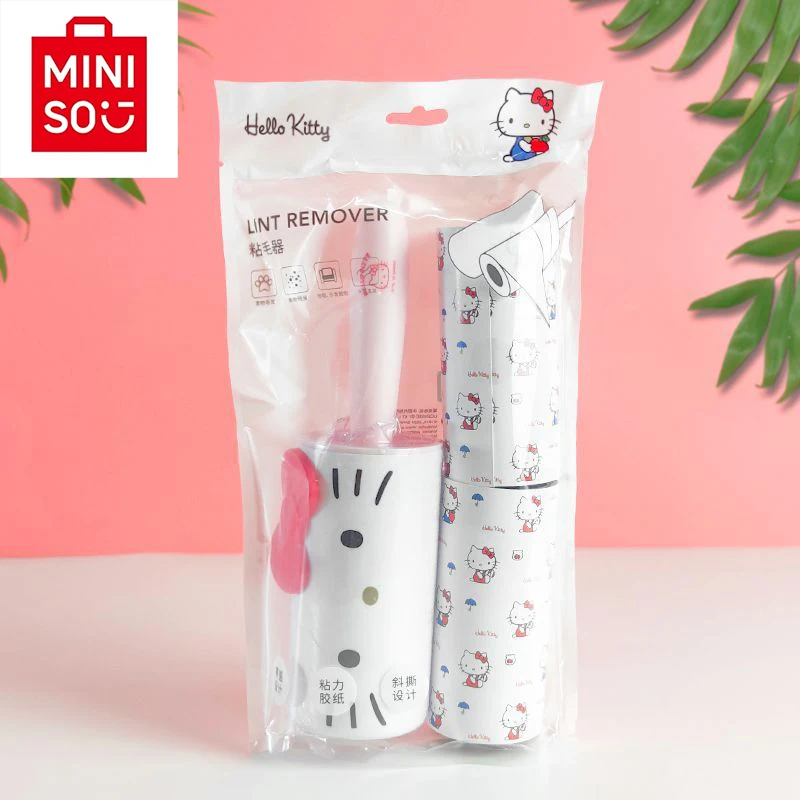

Miniso Hello Kitty Sanrio Anime Extra Sticky Lint Roller Mega for Dog Cat Remover Clothes Sofa Furniture Cute De-Fleece Gift