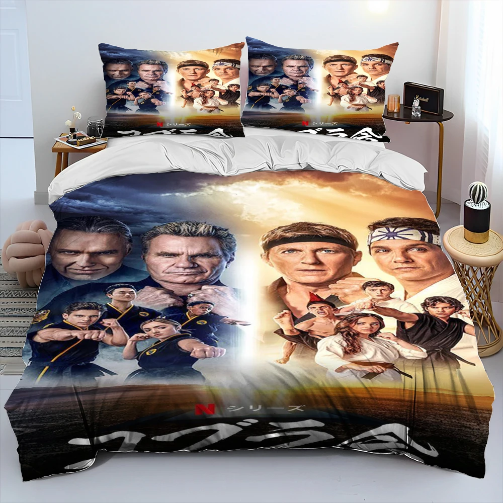 

3D Cobra Kai Amanda TV Karate Comforter Bedding Set,Duvet Cover Bed Set Quilt Cover Pillowcase,King Queen Size Bedding Set Kids