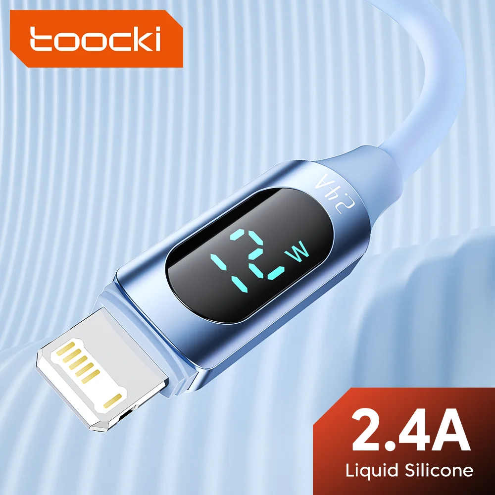 

Toocki 2.4A USB Lightning Cable For iPhone 14 13 12 11 Pro Max X XR 8 7 Plus Max 20W Fast Charging For iPhone Charger Data Wire