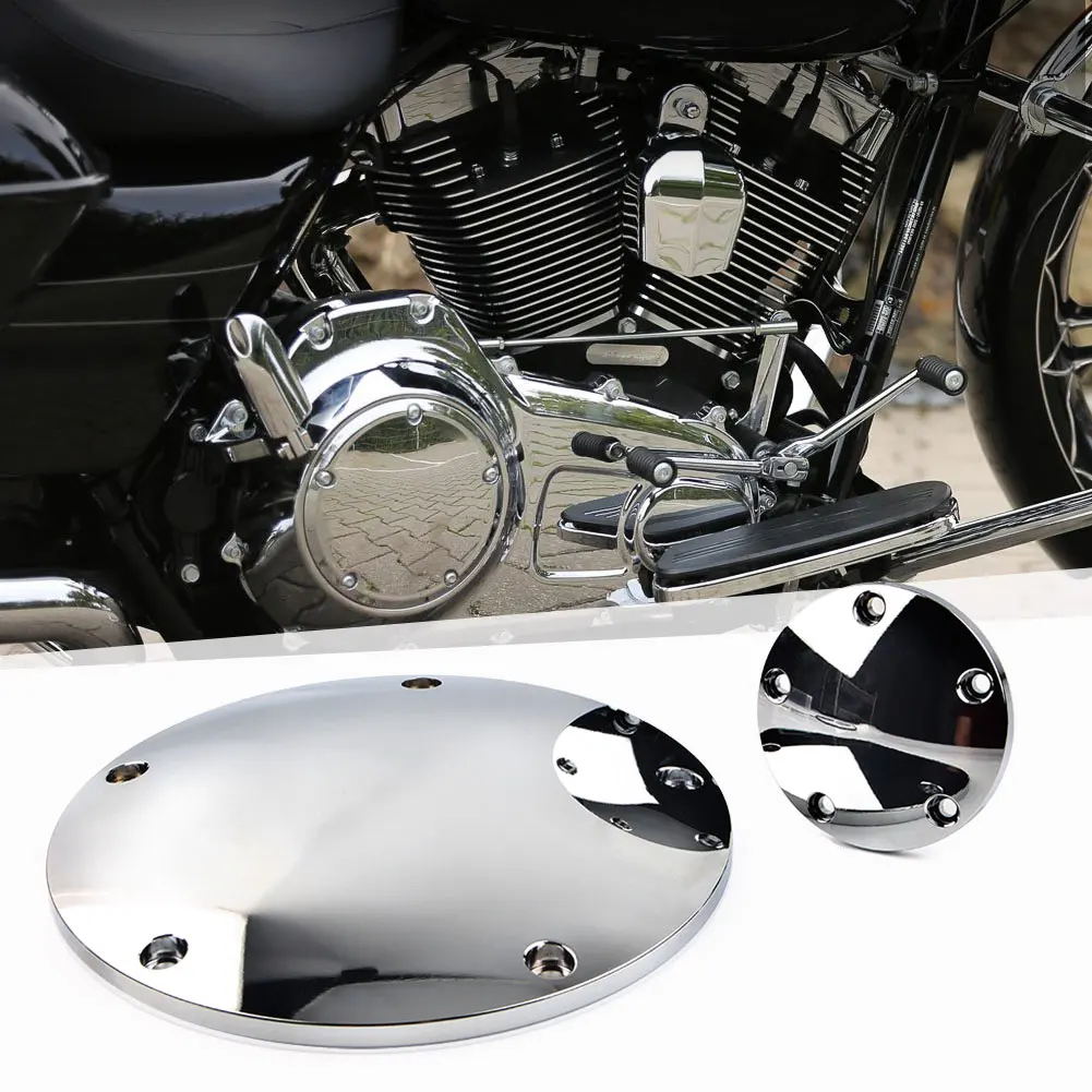 5-Hole Smooth Domed Derby Timing Timer Cover for Harley Heritage Softail Road Glide Custom FLTRX & for '99-'17 Dyna
5-Hole Smooth Domed Derby Timing Timer Cover for Harley Heritage Softail Road Glide Custom FLTRX & for '99-'17 Dyna