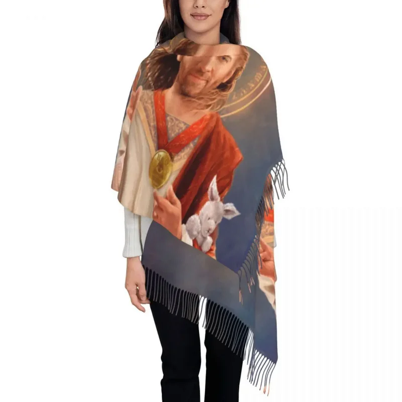 Saint Nicolas Cage Scarf for Women Luxury Winter Fall Shawl Wraps Funny Meme Tassel Wraps
Saint Nicolas Cage Scarf for Women Luxury Winter Fall Shawl Wraps Funny Meme Tassel Wraps