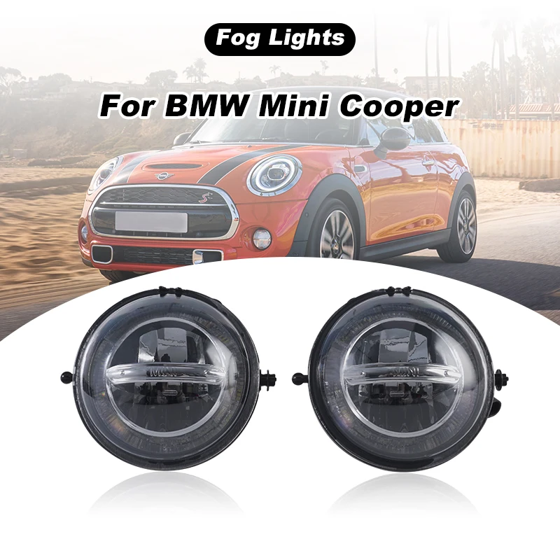 

LED Fog Lamp With Angel Eyes For BMW Mini Cooper DRL LED Daytime Running Lights R55 R56 R57 R58 R59 R60 R61