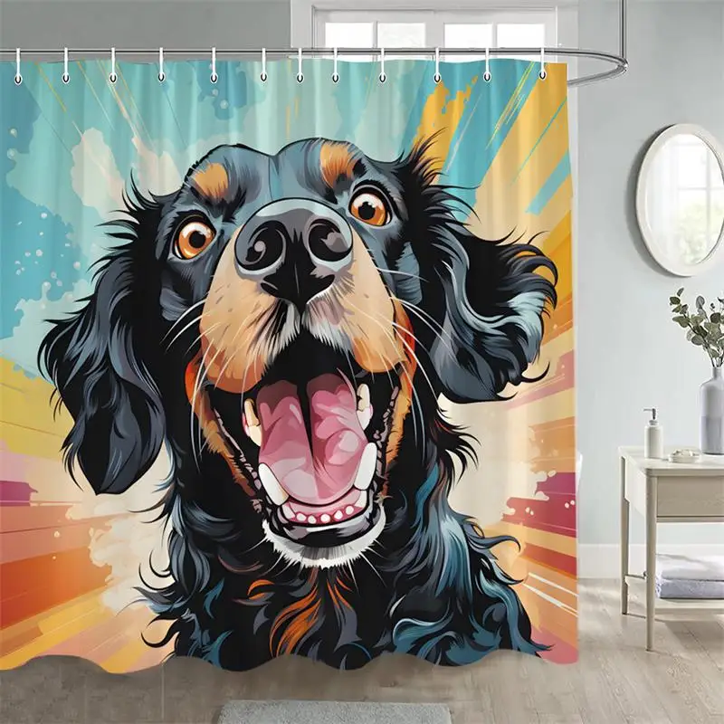 Funny Dog Shower Curtain Cartoon Animal Black Pet Kids Bath Curtains Polyester Fabric Home Children Bathroom Decor with Hooks
Funny Dog Shower Curtain Cartoon Animal Black Pet Kids Bath Curtains Polyester Fabric Home Children Bathroom Decor with Hooks