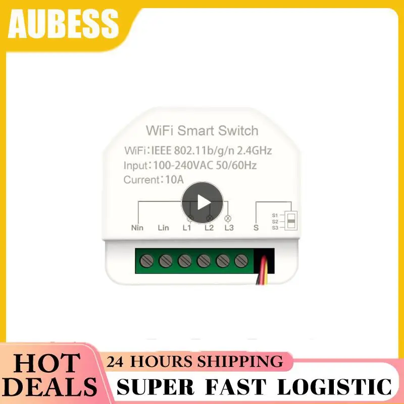 

Tuya Wifi Smart MINI Switch 10A 3 gang Module Breaker Timer Switches Smart Home Automation Works With Alexa