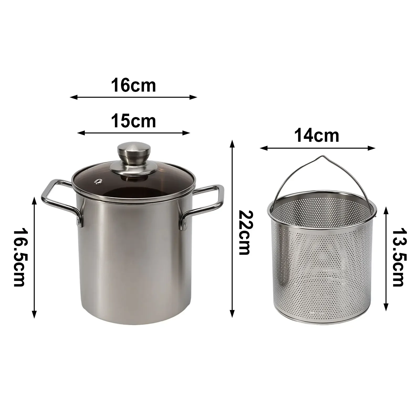 Basket Frying Pot Stainless Steel Simper Lift Good Experience Kitchen Handheld Fry Basket Different Using Needs Small Pot
Basket Frying Pot Stainless Steel Simper Lift Good Experience Kitchen Handheld Fry Basket Different Using Needs Small Pot